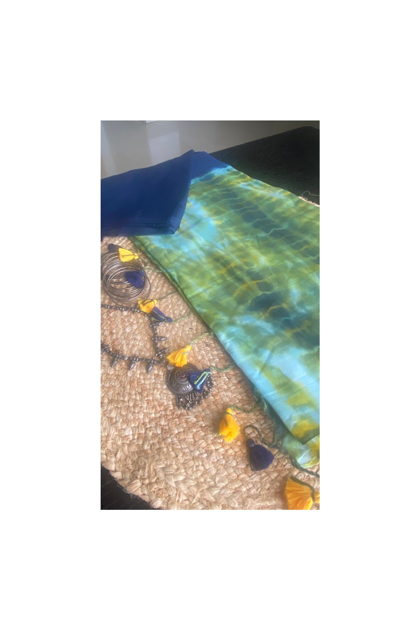 NAVY BLUE SHIBORI SAREE