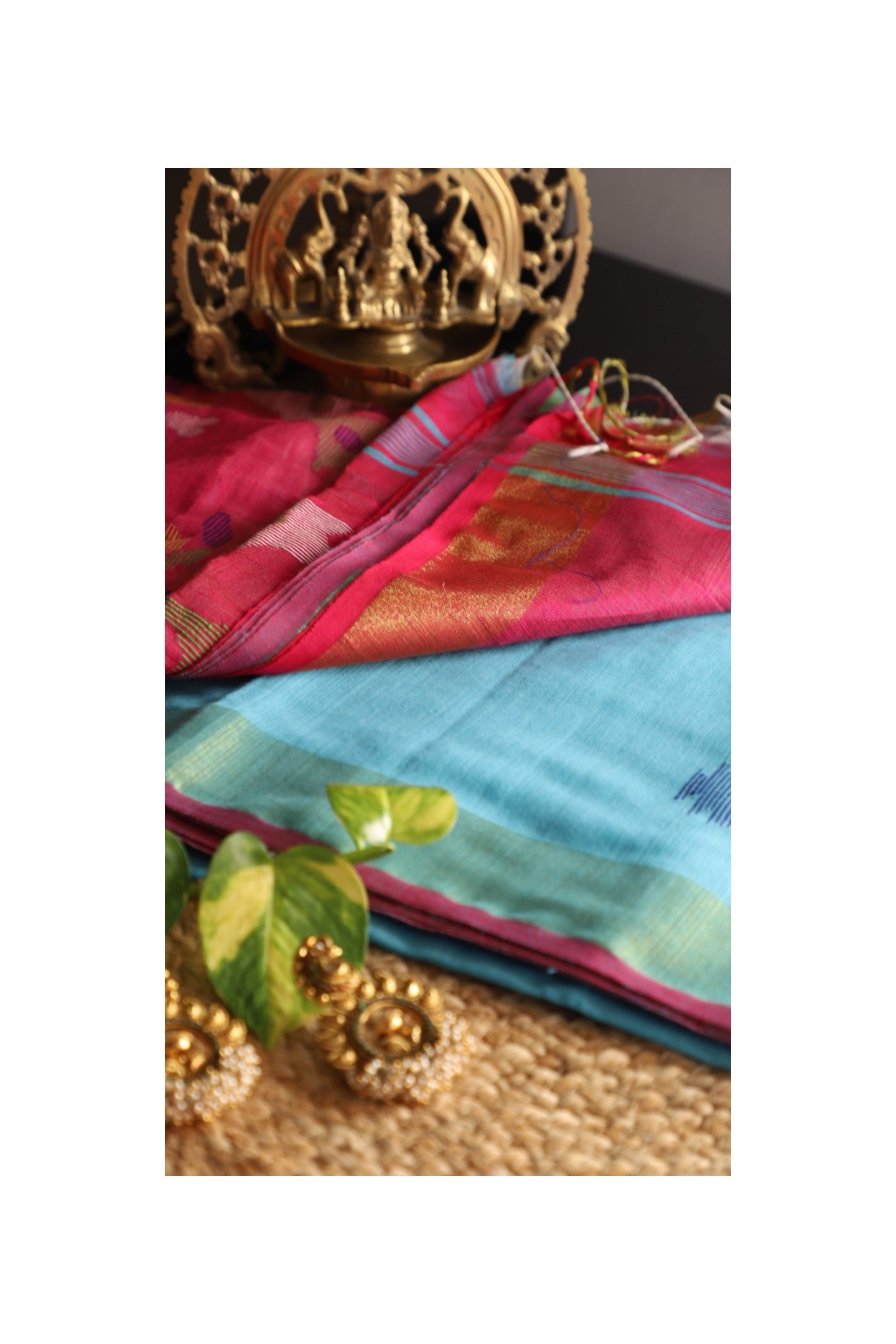 SKY BLUE COTTON SILK SAREE