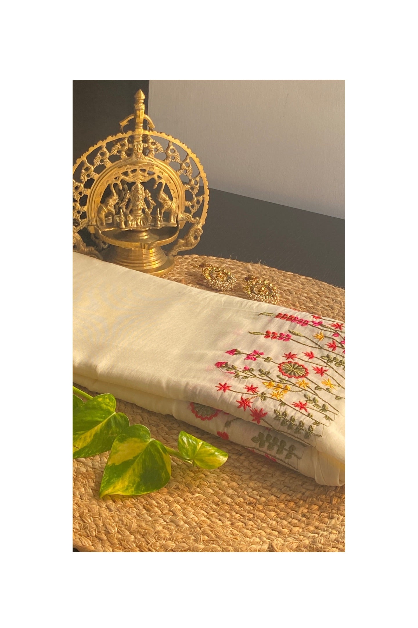 WHITE MULL COTTON SAREE