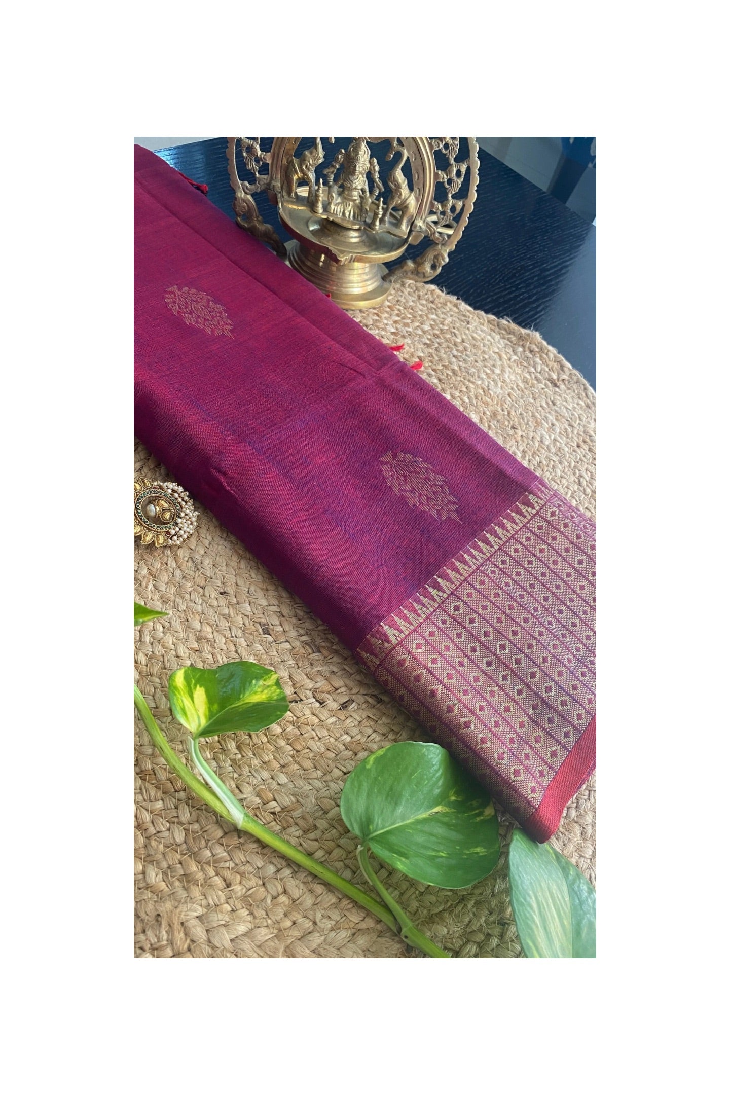 PURPLE JAMDANI COTTON SAREE