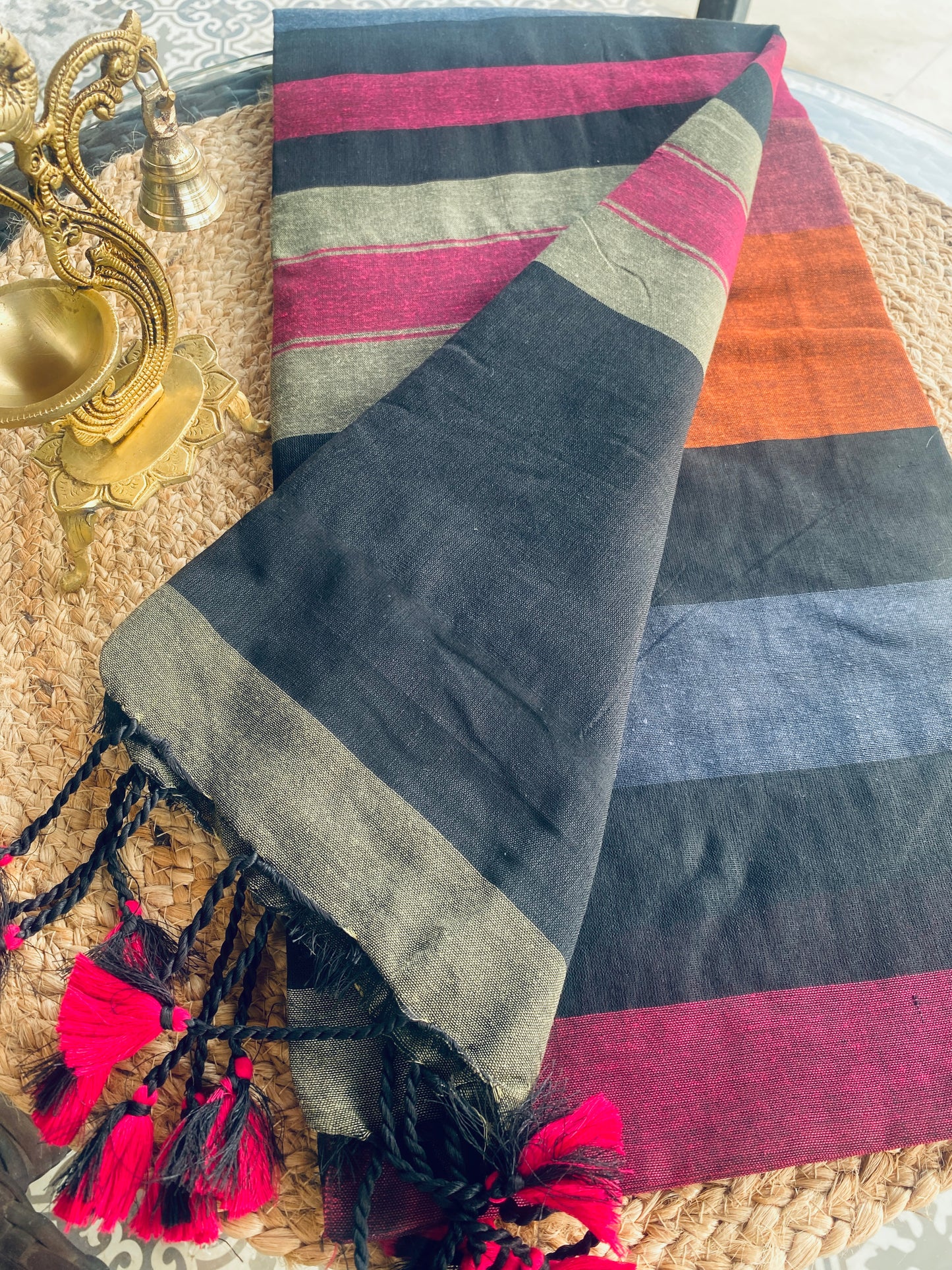 Multi colour cotton saree
