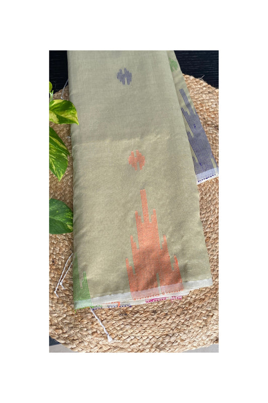 BEIGE COTTON SILK SAREE