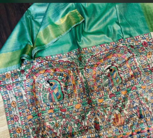 MADHUBANI TUSSAR SILK SAREE