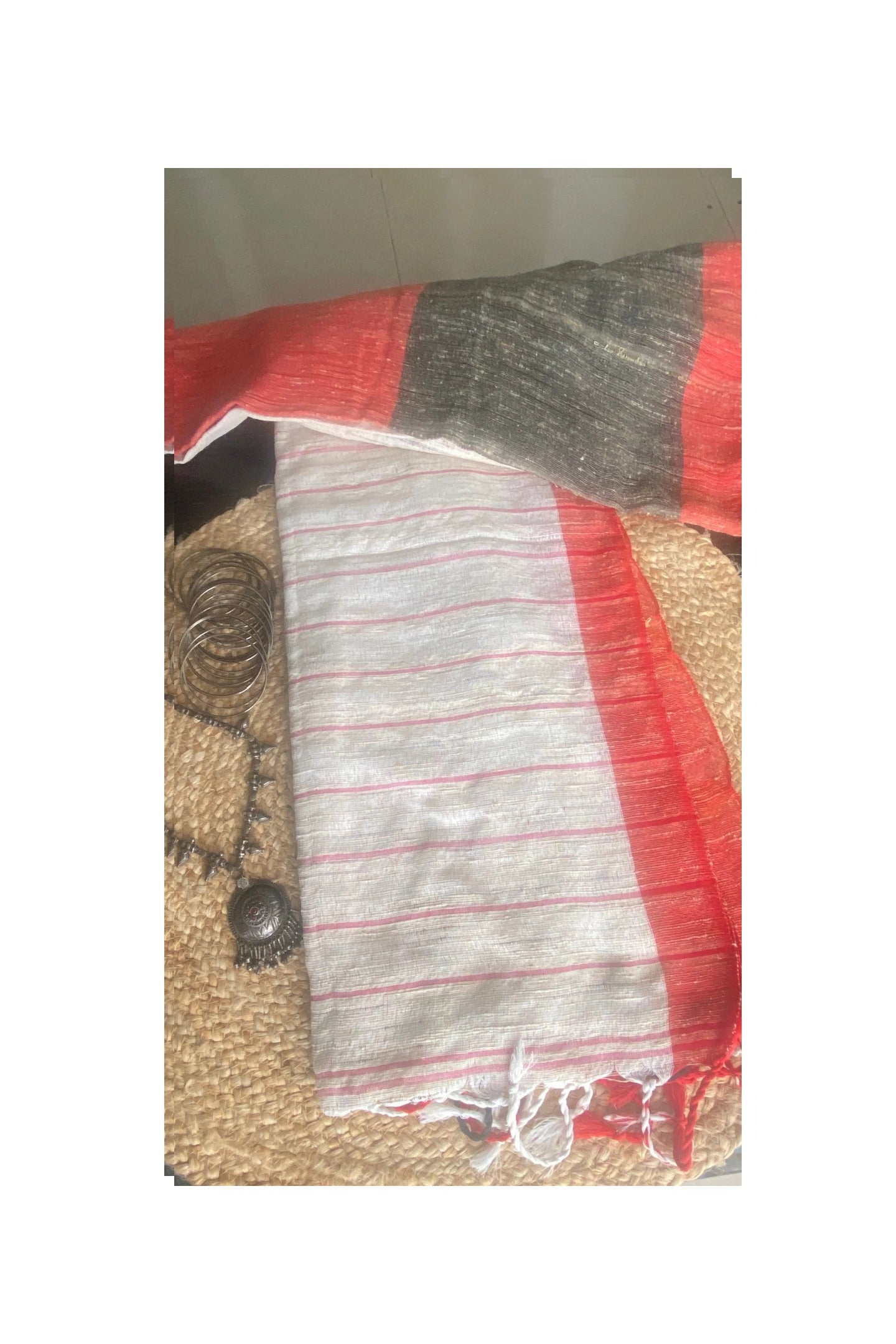 Ketia cotton linen saree