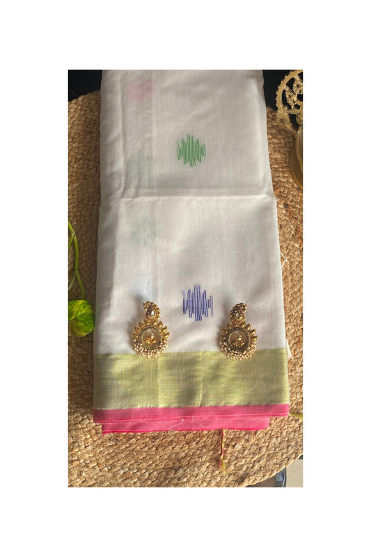 WHITE COTTON SILK SAREE