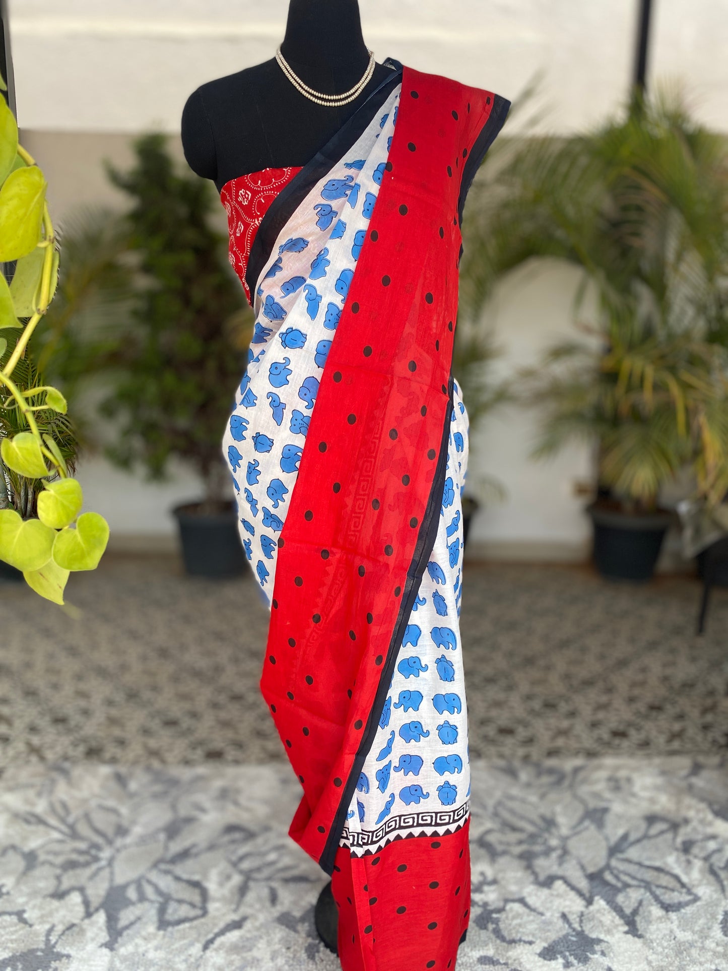 Printed Mull cotton saree