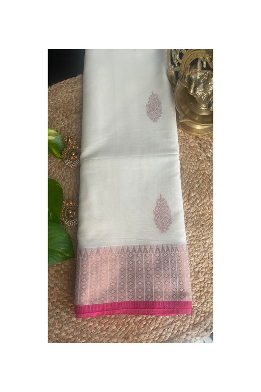 OFF WHITE COTTON JAMDANI SAREE