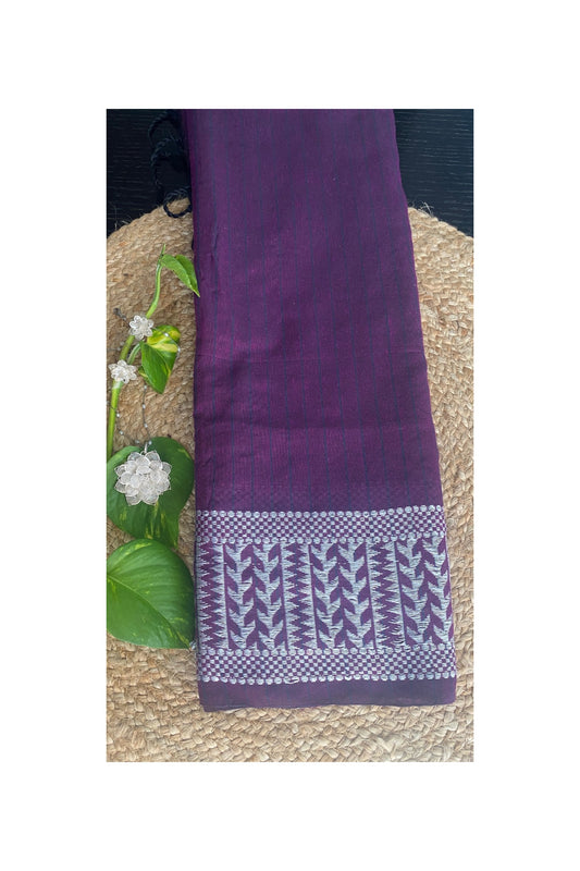 PURPLE COTTON SAREE