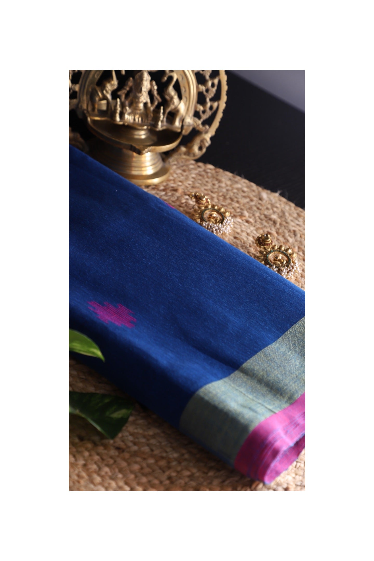 Royal Blue cotton silk Saree